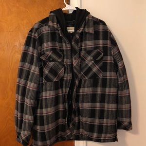 MENS warm flannel hoodie